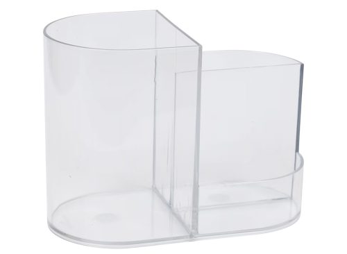 Home Collection 3 Sectioned Clear Plastic Vanity Organizers