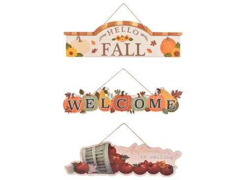 Horizontal Hanging Harvest Decor Signs
