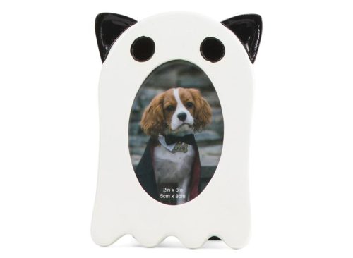 ISAAC JACOBS 2x3 Ghost Cat Tabletop Picture Frame