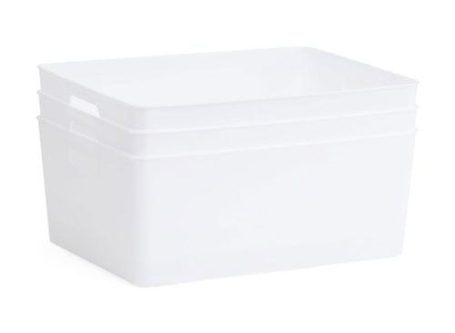 ISAAC JACOBS 3pk Extra Large Plastic Bins