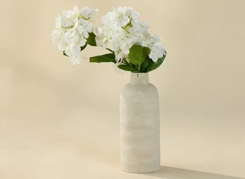 Jumbo White Faux Hydrangea Pick