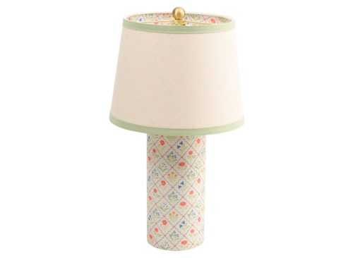 KARMA HOME 10x18 Printed Metal And Inside Shade Table Lamp