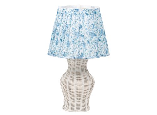 KARMA HOME Rattan Table Lamp With Printed Shade