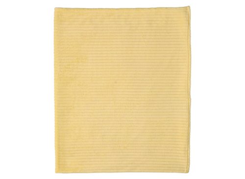 KIRKTON HOUSE 50x60 Plush Throw Tween Yellow Ribbed