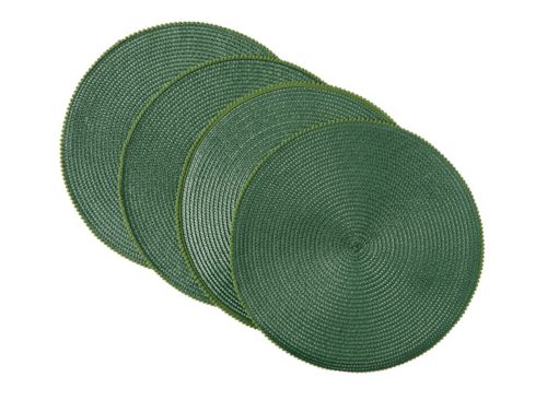 KIRKTON HOUSE Green Beaded Round Placemat Set - 4pk