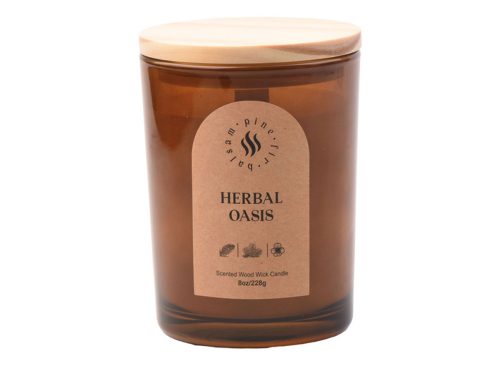 KIRKTON HOUSE Herbal Oasis Amber Glass Candle