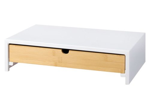 KIRKTON HOUSE Monitor Riser with Drawer, White