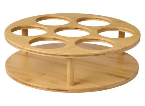 KIRKTON HOUSE Natural Bamboo Rotating Bottle Organizer