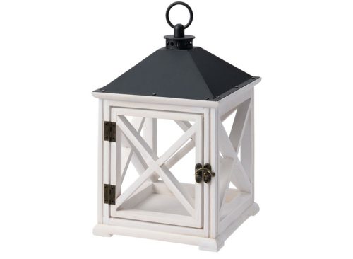 KIRKTON HOUSE White Wood Candle Warmer Lantern