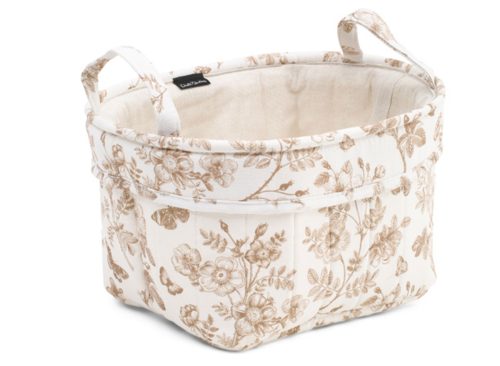 LILY AND FAYE Medium Floral Pattern Oval Bin