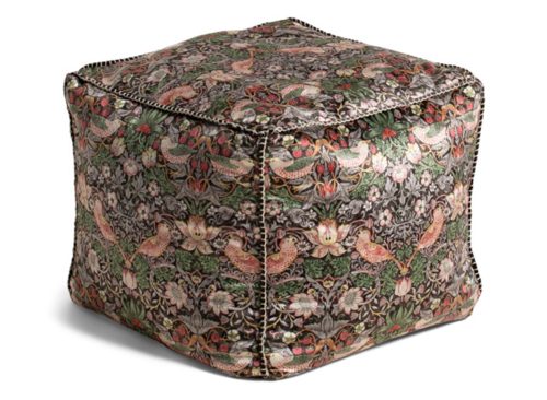 MORRIS & CO. 18x18x16 Strawberry Thief Pouf
