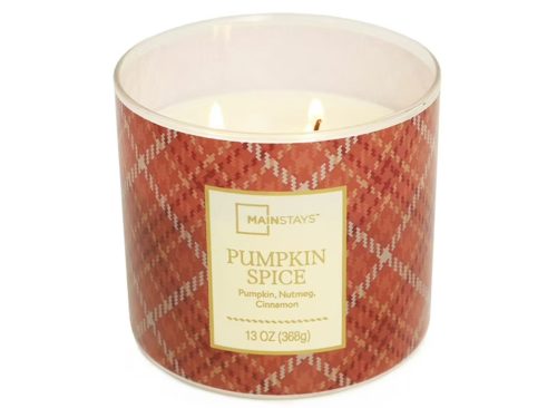 Mainstays 3-Wick Pumpkin Spice Scented Candle