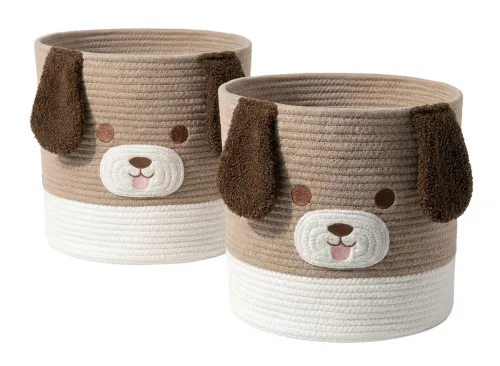 Mesa Animal Poly-Cotton Rope Storage Baskets, 2-pack 