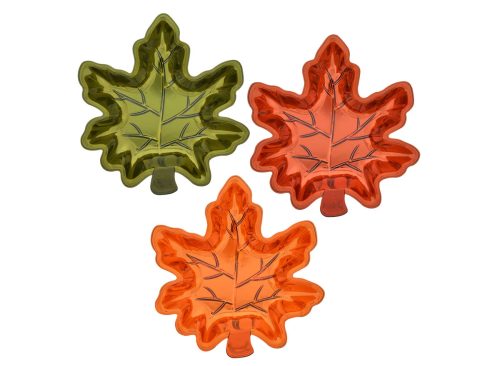 Metallic Plastic Leaf Dishes