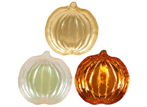 Metallic Pumpkin Shaped Trays