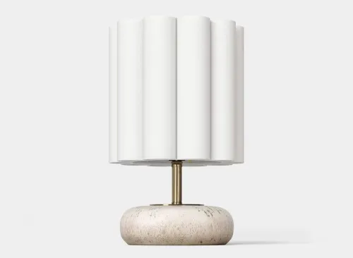 Mini Faux Wood Lamp White