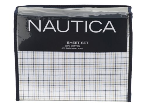 NAUTICA 200tc Cotton Plaid Sheet Set