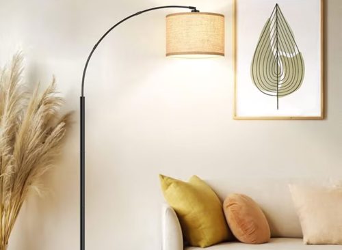 Nordic Hygge 79 Inch Arc Floor Lamps with Weighted Base