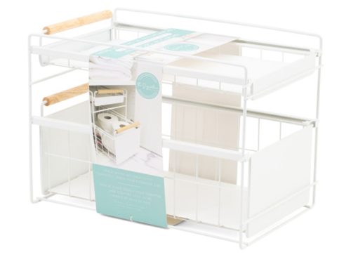 ONE DESIGN The Deluxe 2 Tier Sliding Under The Sink Storage Basket