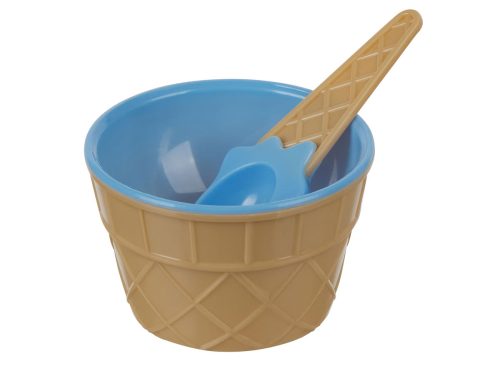 Patriotic Day Ice Cream Bowl with Spoon, 4 Assorted Colors