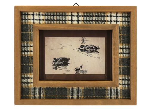 Plaid Duck Framed Art
