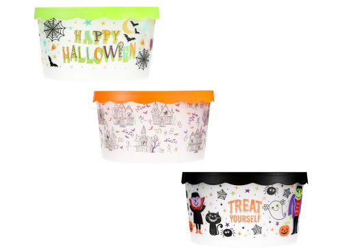 Plastic Halloween Themed Containers with Lids