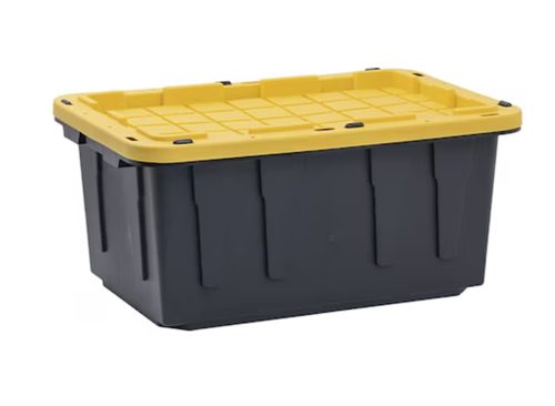Project Source Commander 17-Gallon Black Storage Tote