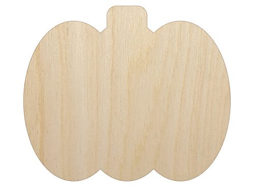 Pumpkin Halloween Fall Harvest Solid Unfinished Wood Shape Piece Cutout for DIY Craft Projects