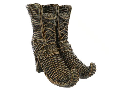 Rattan-Style Witch Boots Tabletop Décor by Ashland