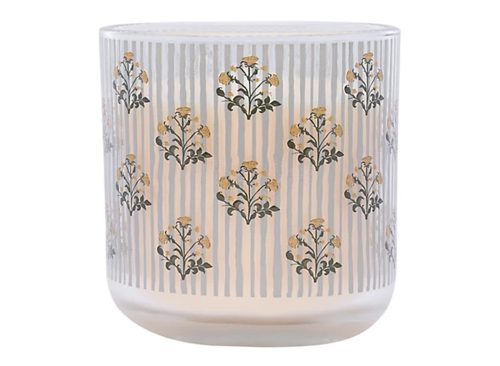 Red Shed Floral Glass Scented Candle