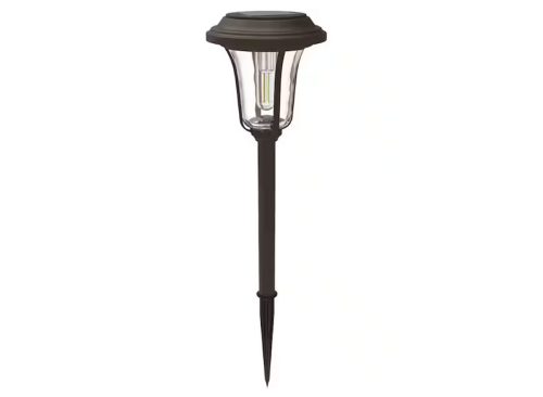 Rosemont 20-40 Lumen Bronze LED Weather Resistant Outdoor Solar Path Light with Glass Lens, Dual White and High-Low