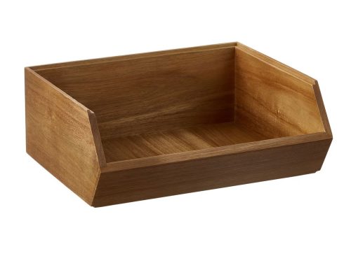 Rowan Narrow Acacia Stacking Bin
