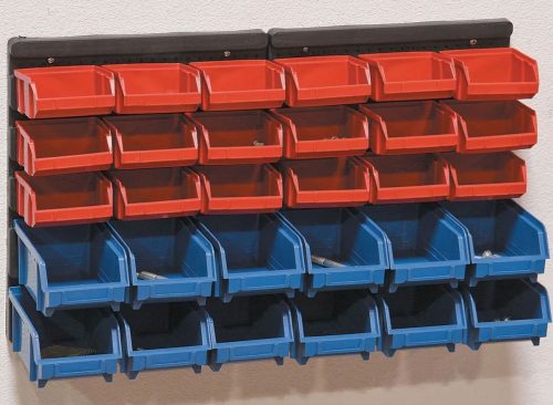 STOREHOUSE 30-Bin Wall-Mount Parts Rack