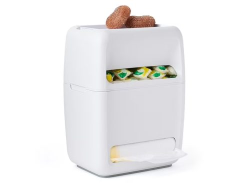 SinkSuite 2-in-1 Under Sink Trash Bag and Dish Pod Organizer