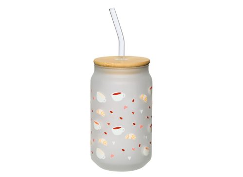 Sipper Glass Cups with Lids