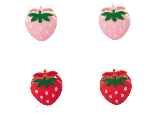 Strawberry-Shaped Chip Clips, 4 ct