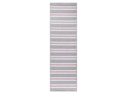 Stripes Gray 2 ft. x 7 ft. Indoor/Outdoor Runner Rug