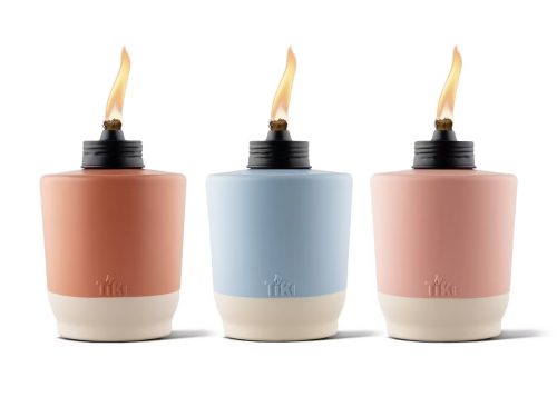 TIKI 3-Pack Sunset Sands Tabletop Torch Glass Set