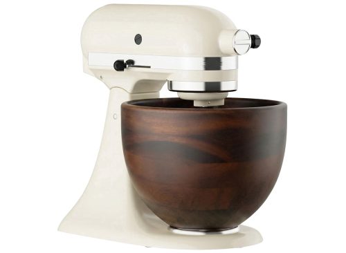 TOCOKEID 5 Qt Premium Natural Acacia Wood Mixer Bowl Attachment for KitchenAid 4.5-5 Qt Tilt-Head Stand Mixers