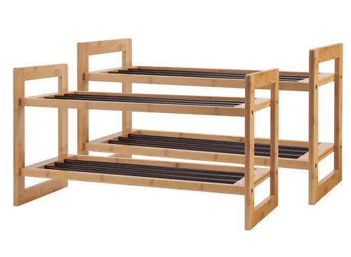 TRINITY Bamboo Shoe Rack, 2-pack