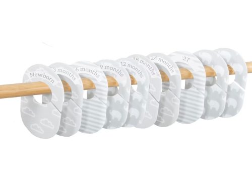 The Peanutshell 10-Pack Grey Nursery Closet Organizer Dividers