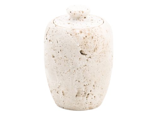 Travertine Cotton Jar with Lid