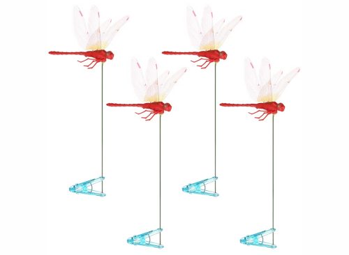 Unique Bargains Dragonfly Clips Waterproof 3D Garden Stakes
