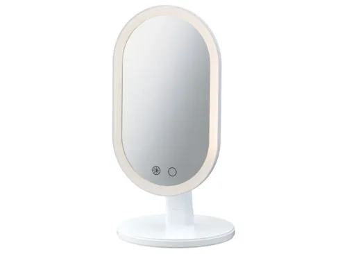 Visage White LED Table Mirror