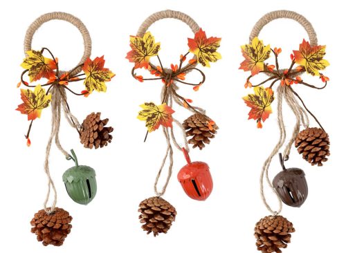 Wall Hanging Acorn Bell Dangle, Assorted Acorn Colors