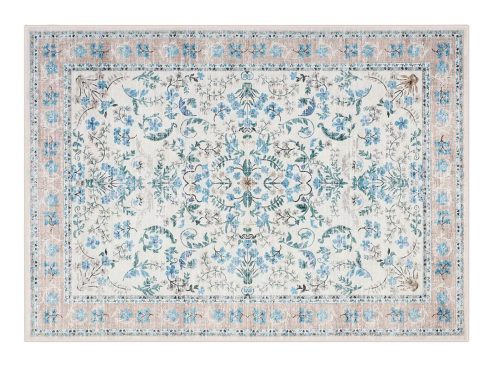 Washable Boho Floral Area Rug