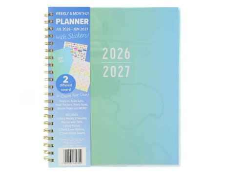 Weekly and Monthly Planner For July 26-Jun 27 With Stickers