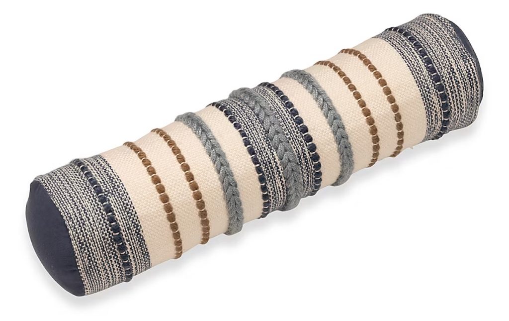 Allen + Roth Striped Rectangular Bolster Pillow