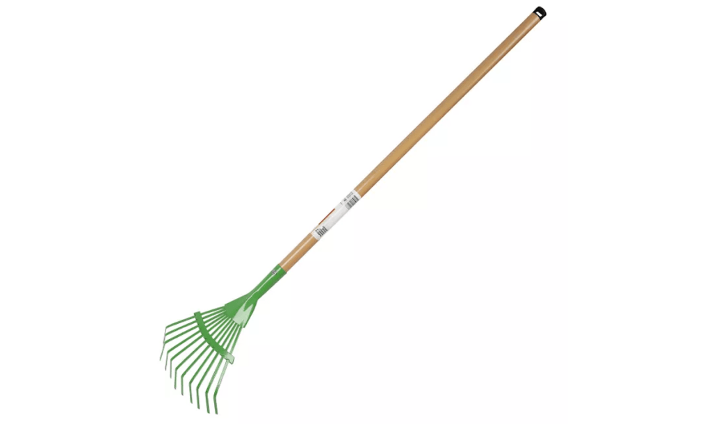 Barn Star 7.09 in. Metal Green Shrub Rake