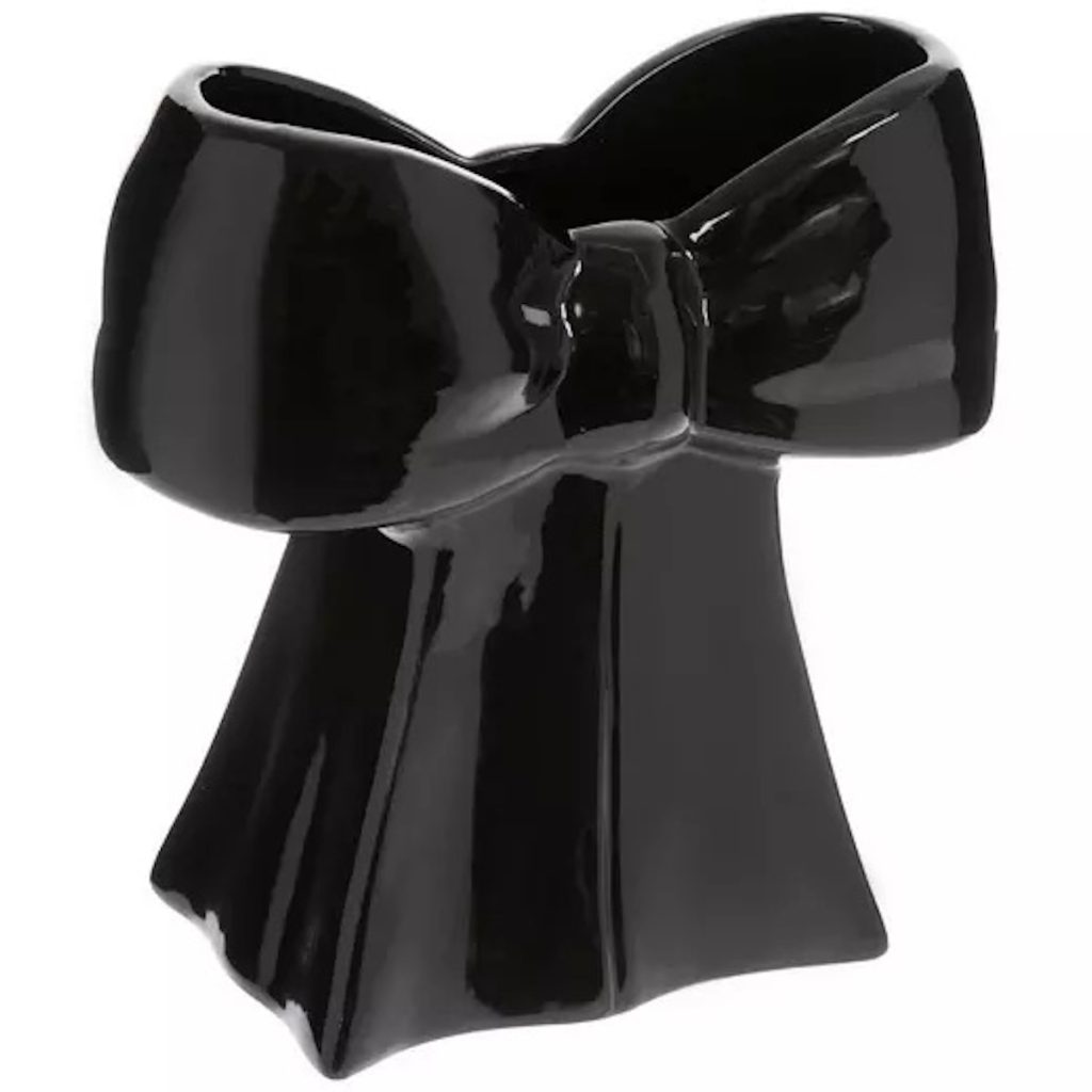 Black Bow Ceramic Vase